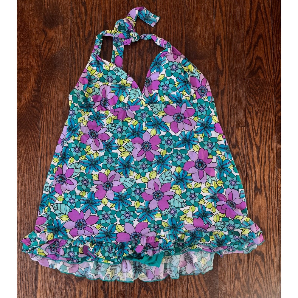Women's Floral One Piece Swimsuit Size XL (16-18)